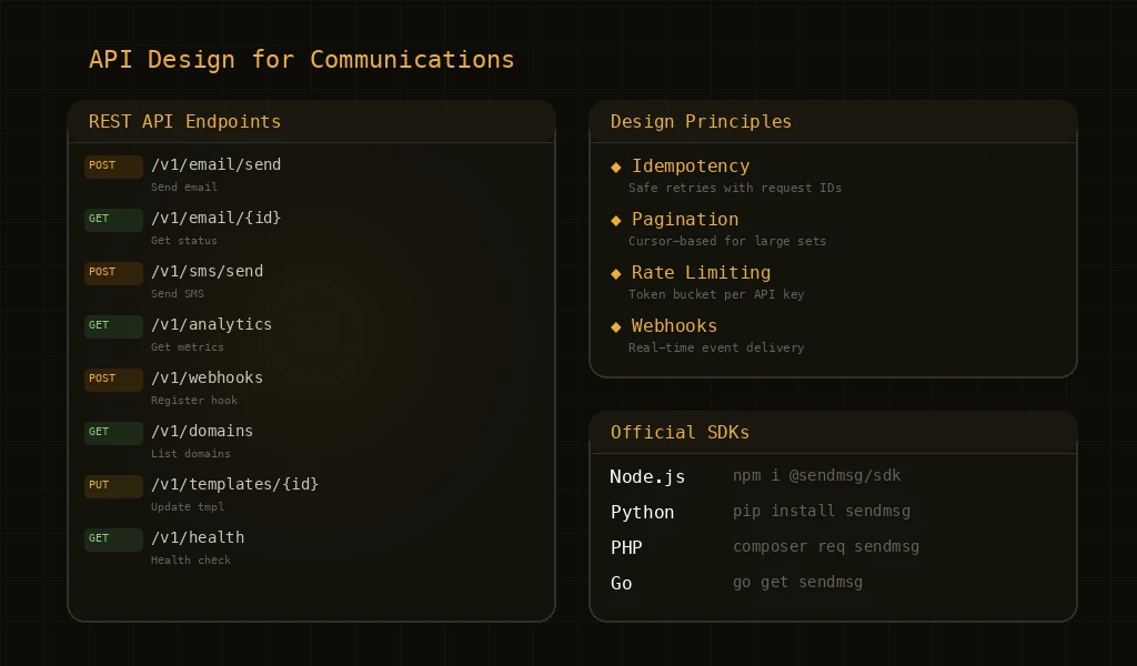 Design APIs for Efficient Communication Systems