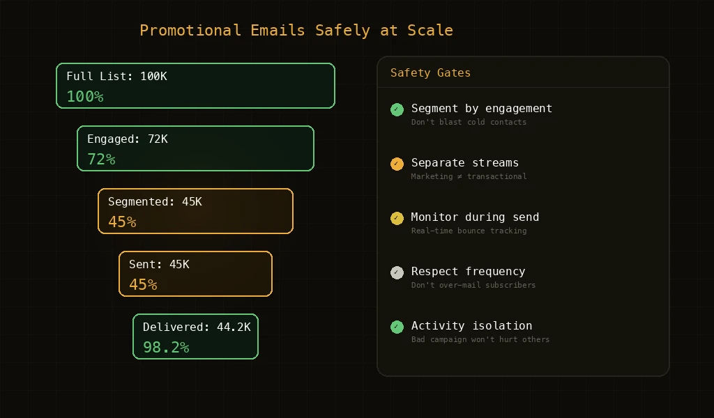 Sending Promotional Emails Safely at Scale
